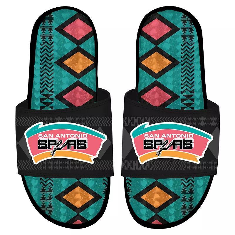 Mens ISlide San Antonio Spurs Shooting Touch Rwanda Pattern Gel Slide Sandals Product Image