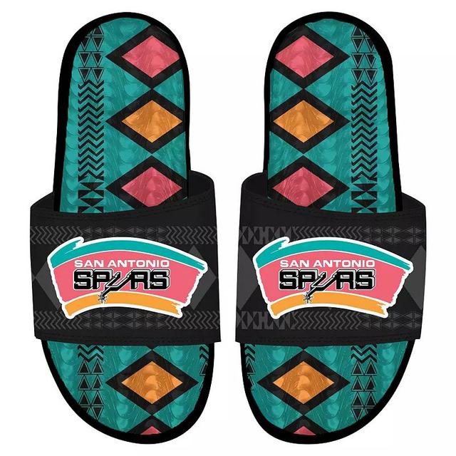 Mens ISlide San Antonio Spurs Shooting Touch Rwanda Pattern Gel Slide Sandals Product Image