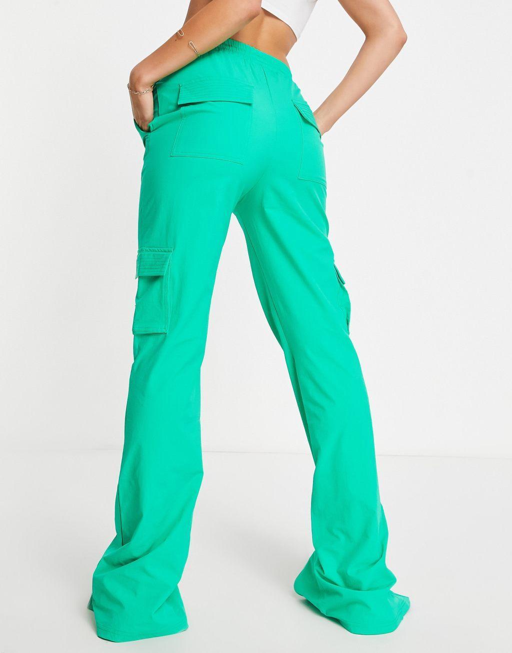 The Couture Club zip detail cargo pants in green - part of a set Product Image