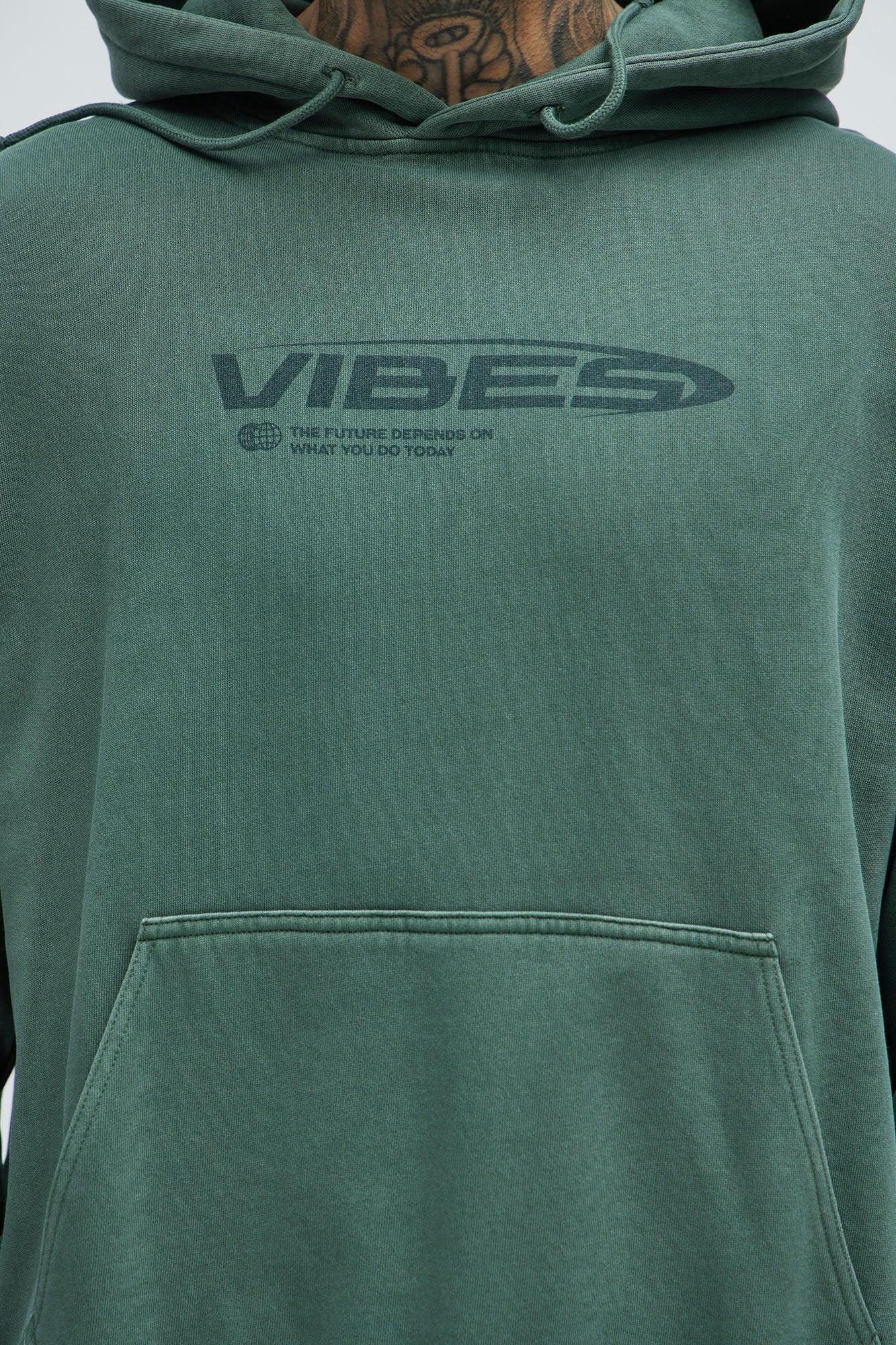 Check The Vibes Hoodie - Olive Product Image