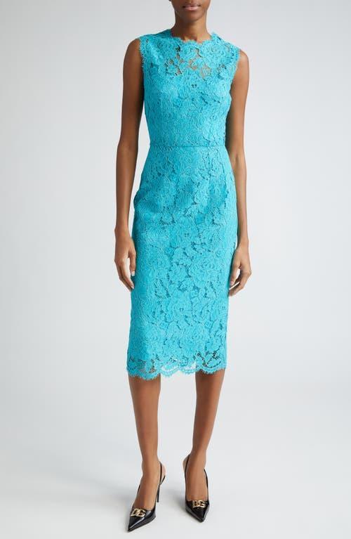 Womens Floral Lace Sheath Midi-Dress Product Image