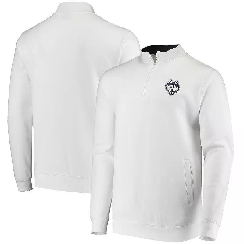 Mens White UConn Huskies Tortugas Logo Quarter-Zip Jacket Product Image