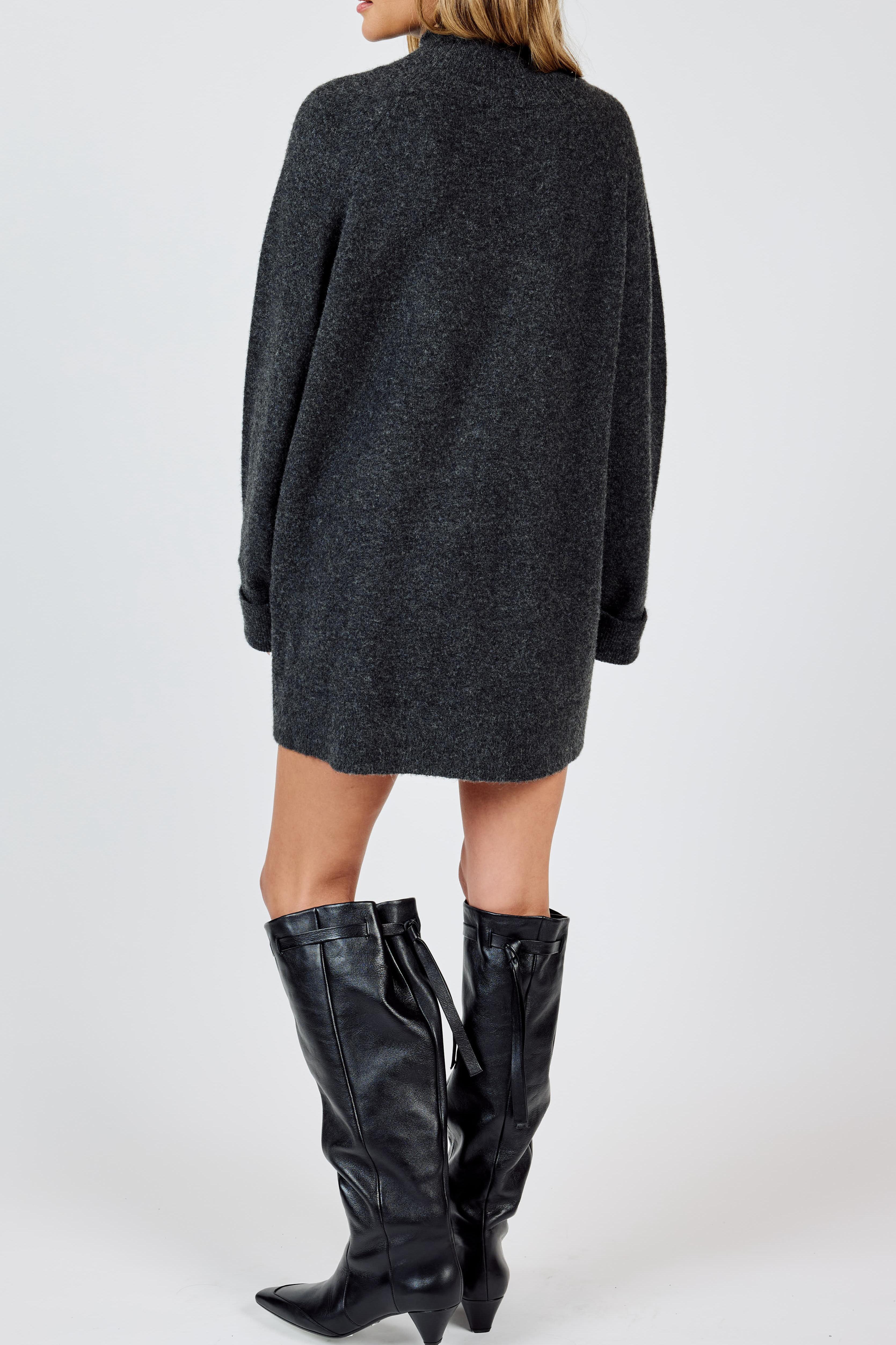 HIGH NECK SWEATER DRESS Product Image