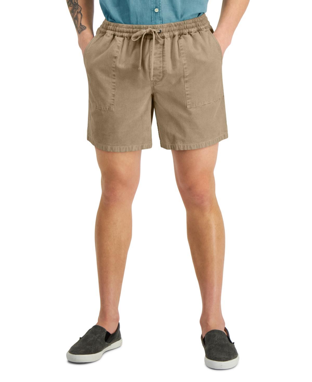 Sun + Stone Mens Josh Pull-On Corduroy Drawstring 7 Shorts, Created for Macys Product Image