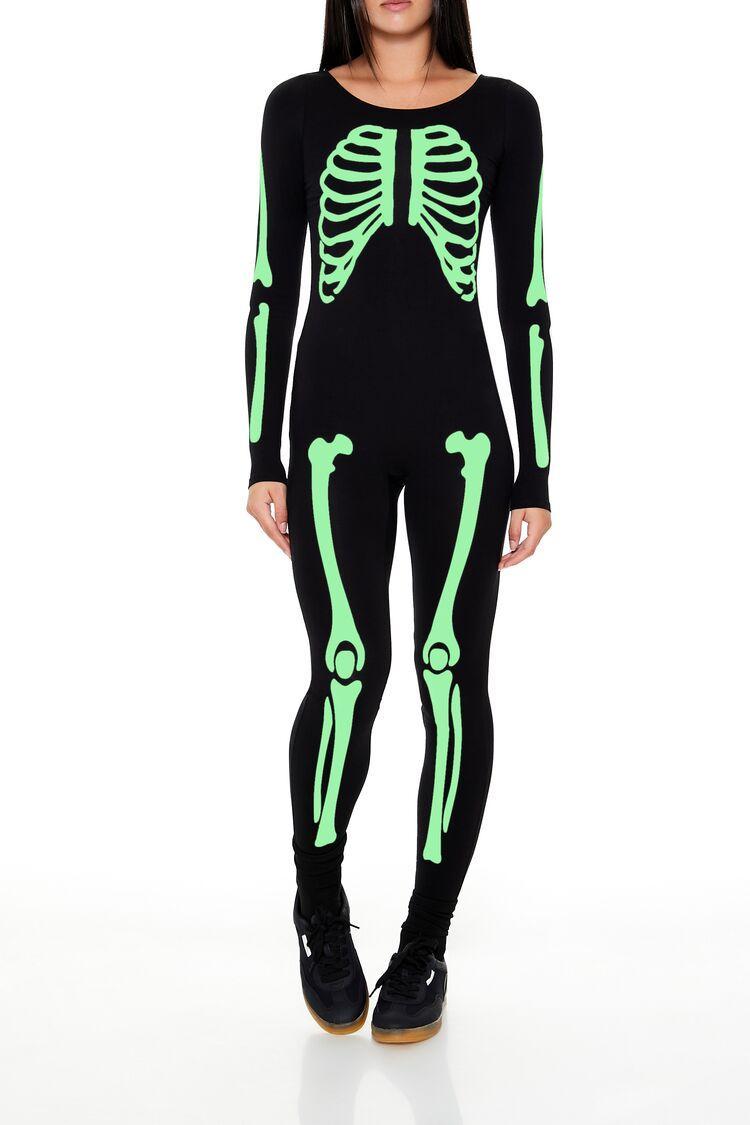 Active Glow-in-the-Dark Skeleton Jumpsuit | Forever 21 Product Image