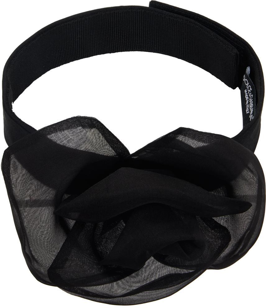 Black Flower Choker In N0000 Nero Product Image