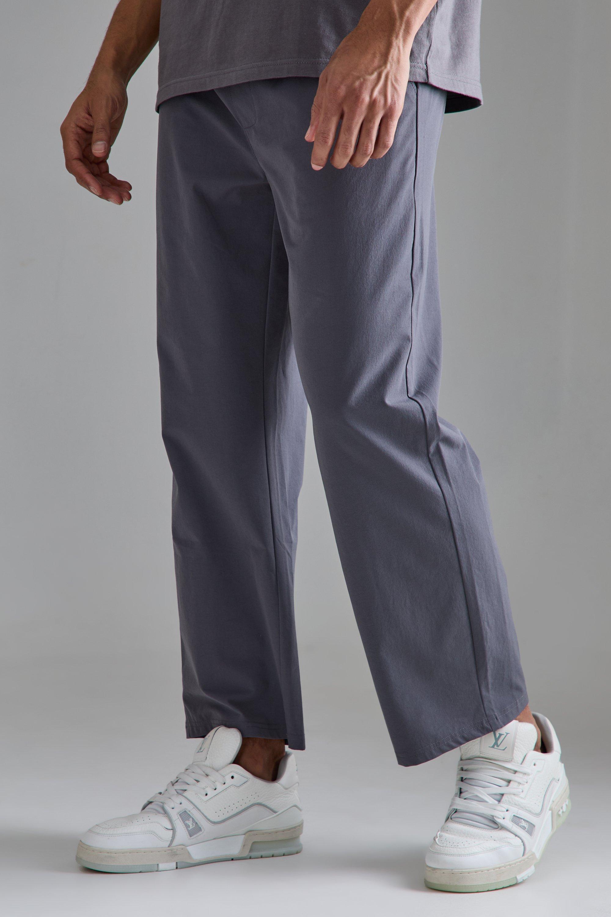 Elasticated Technical Stretch Relaxed Cropped Trouser | boohooMAN USA Product Image