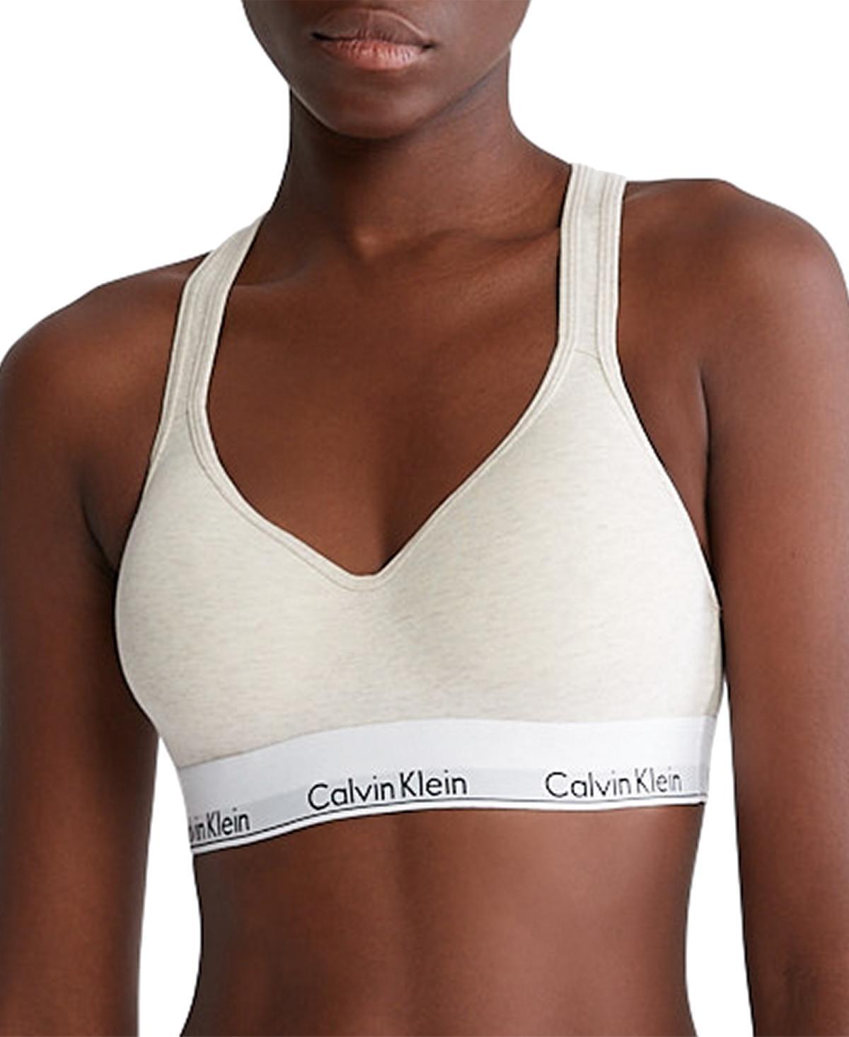 Calvin Klein Modern Cotton Padded Bralette QF1654, Womens Grey Product Image