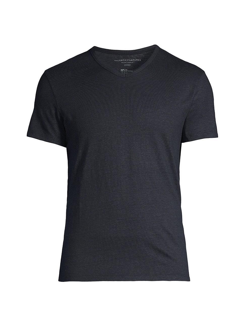 Mens Stretch Linen V-Neck Tee product image