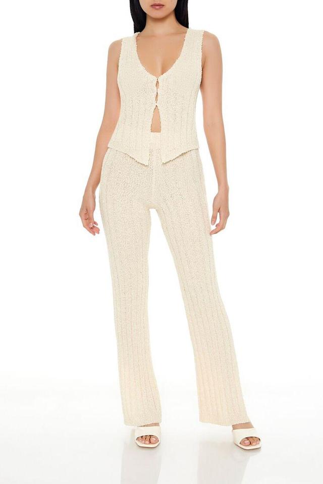 Split Sweater-Knit Flare Pants | Forever 21 Product Image