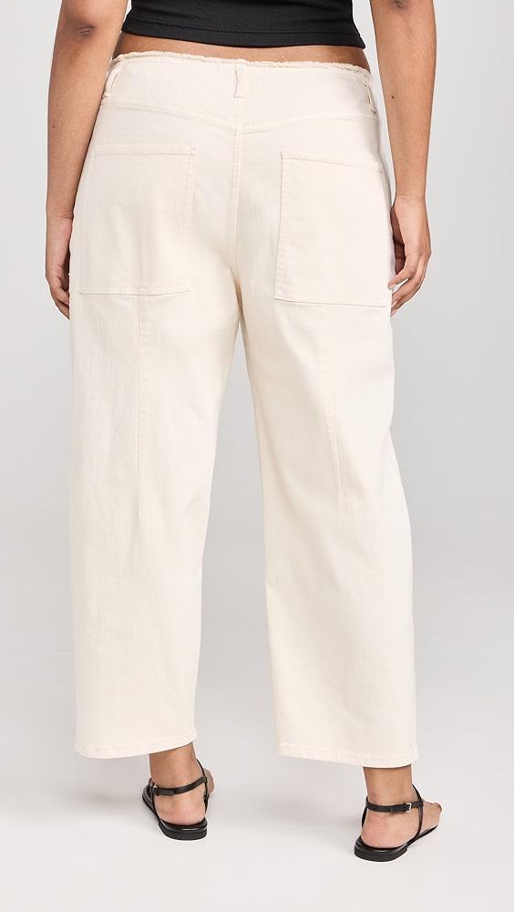 Tibi Garment Dyed Stretch Twill Cropped Newman Jeans | Shopbop Product Image