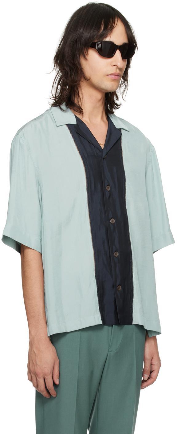 DRIES VAN NOTEN Blue Laddered Shirt In 514 Light Blue Product Image