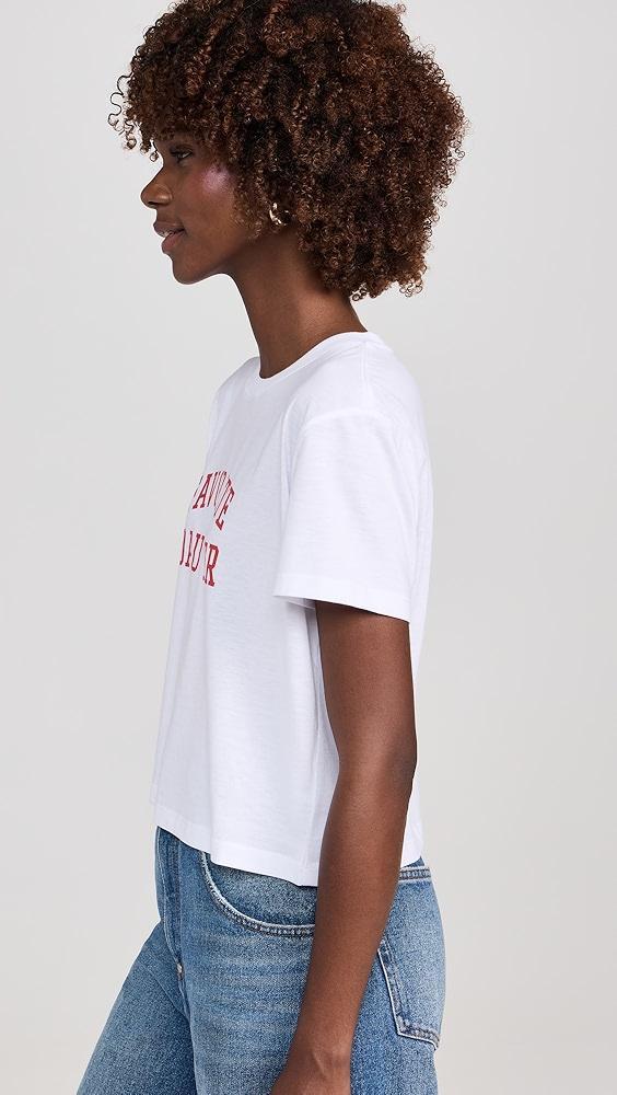 Favorite Daughter Favorite Daughter Cropped Collegiate Tee | Shopbop Product Image