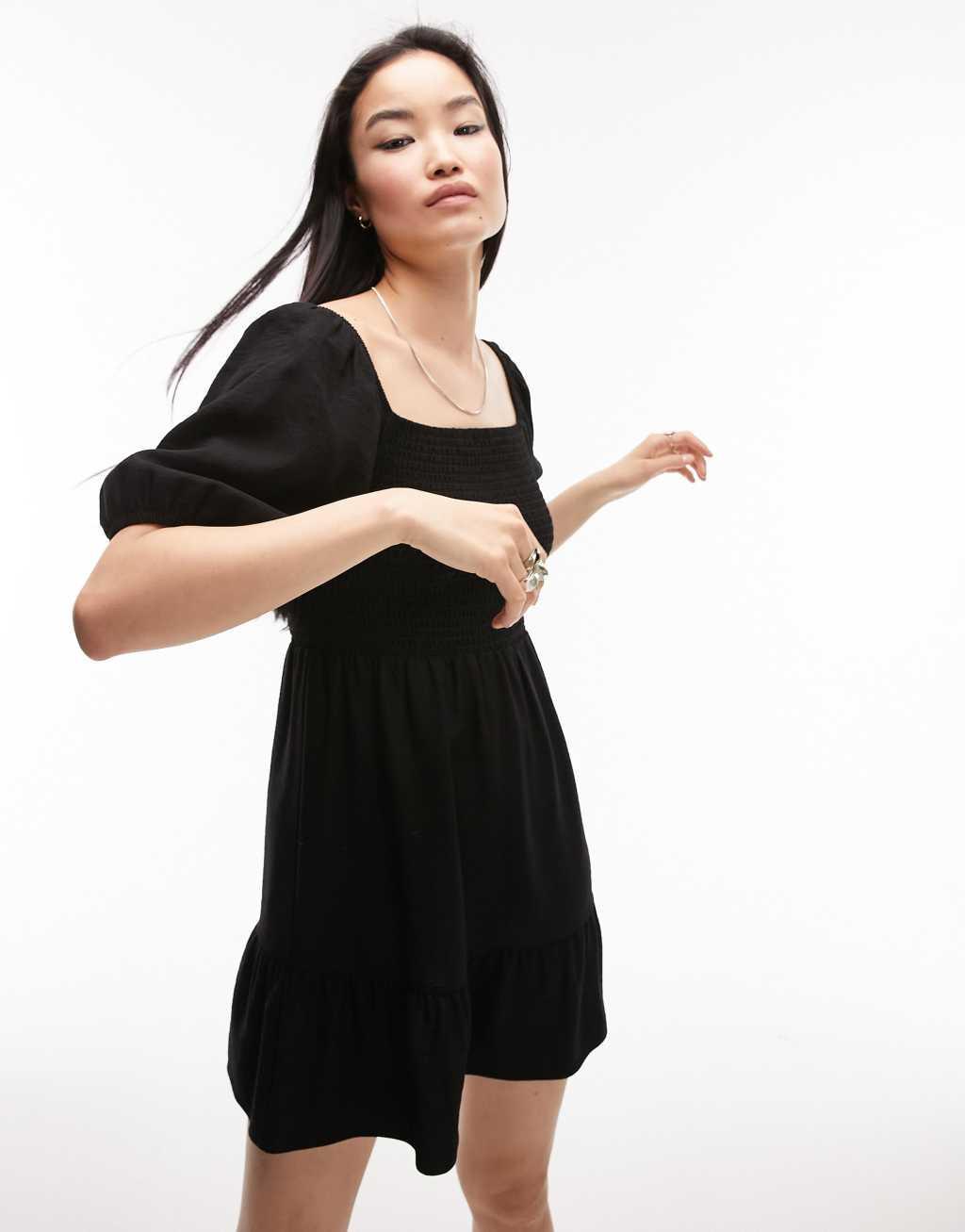 Topshop shirred mini dress Product Image