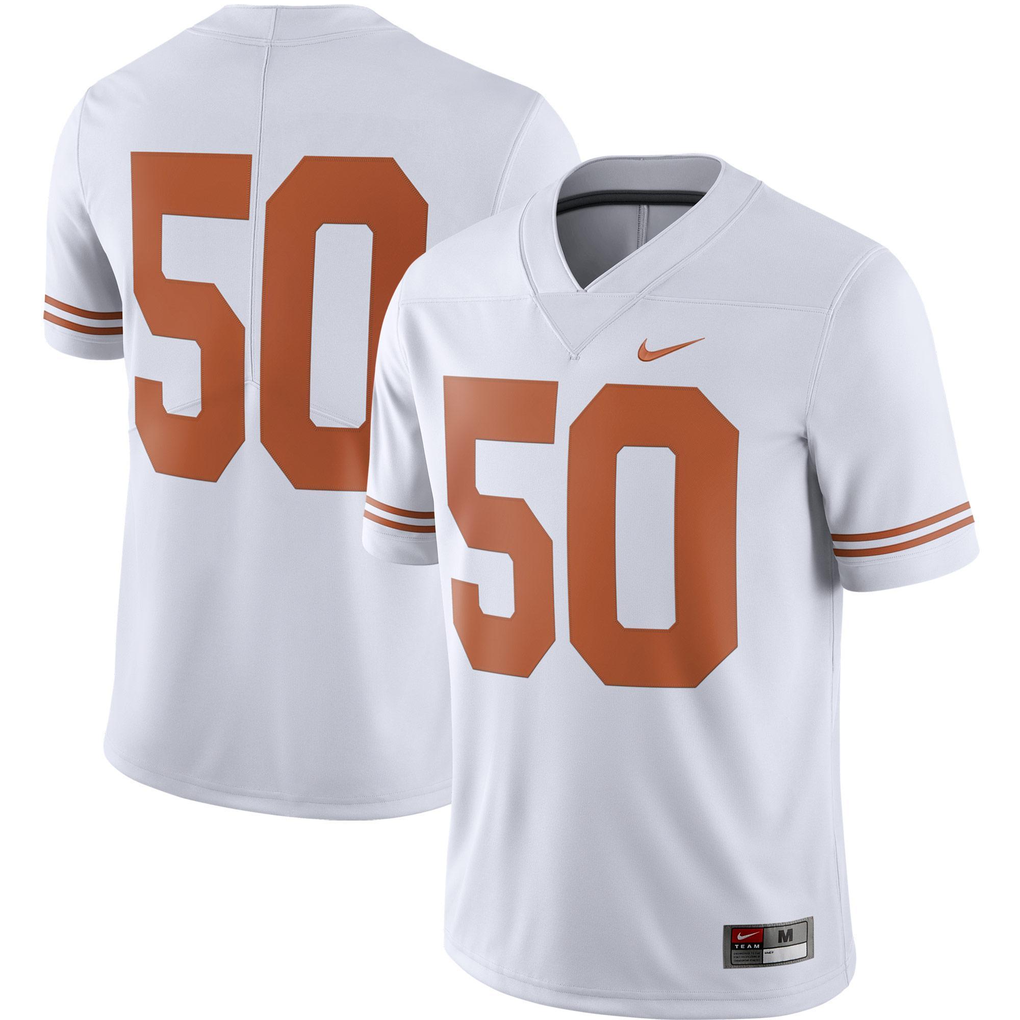 Mens Nike #50 Texas Longhorns College Alternate Limited Jersey Product Image