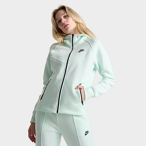 Nike Womens NSW Tech Fleece WR Full-Zip Hoodie - Barely Green/Black Product Image