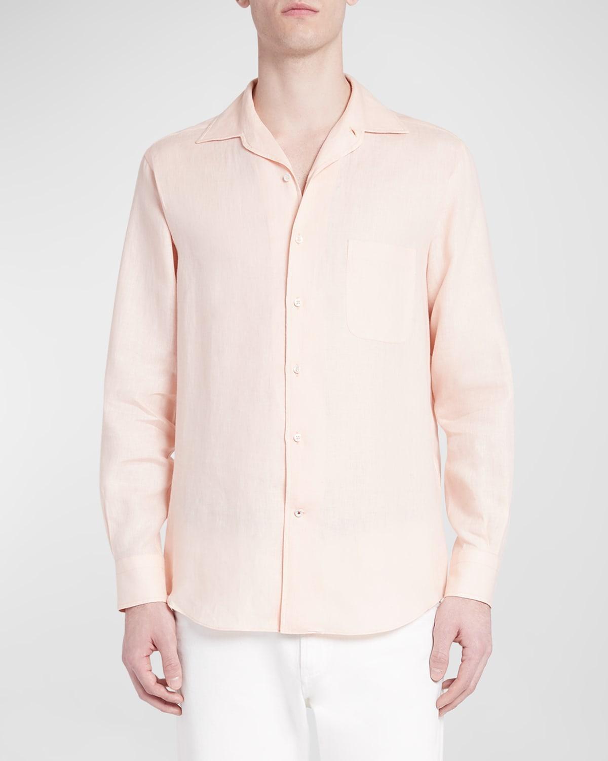 Mens Andre Long-Sleeve Linen Shirt Product Image