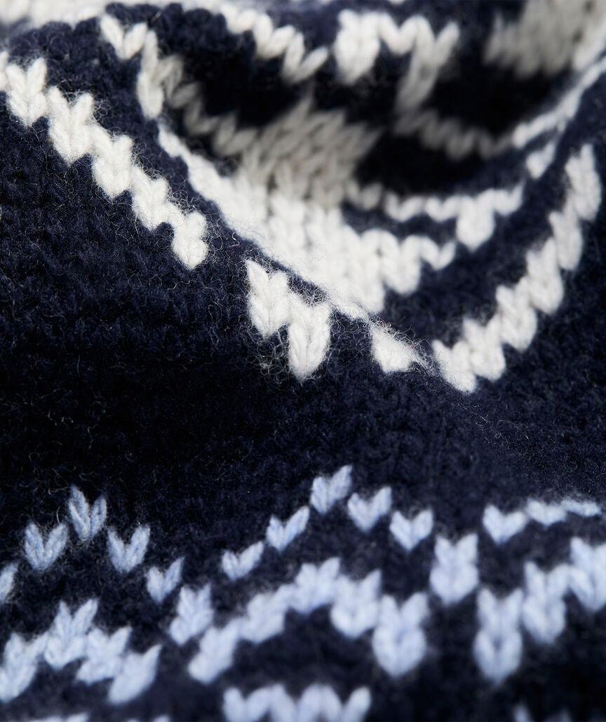 Patchwork Fair Isle Mockneck Sweater Product Image