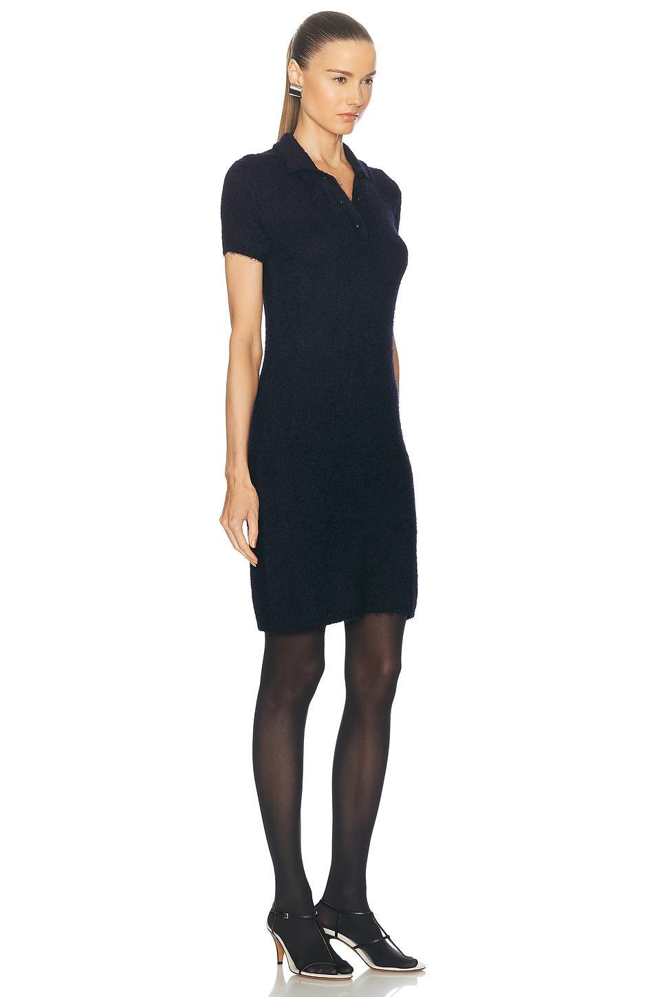 KHAITE Graciela Cashmere-blend Knit Mini Dress In Navy Product Image