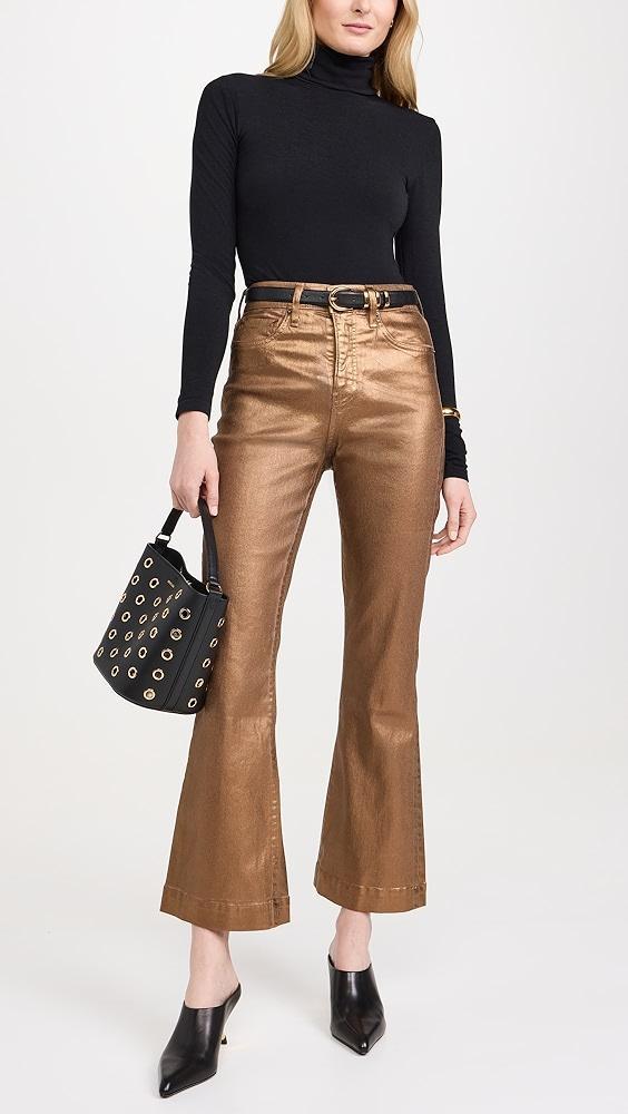 Veronica Beard Jean Carson Ankle Flare Metallic Jeans | Shopbop Product Image