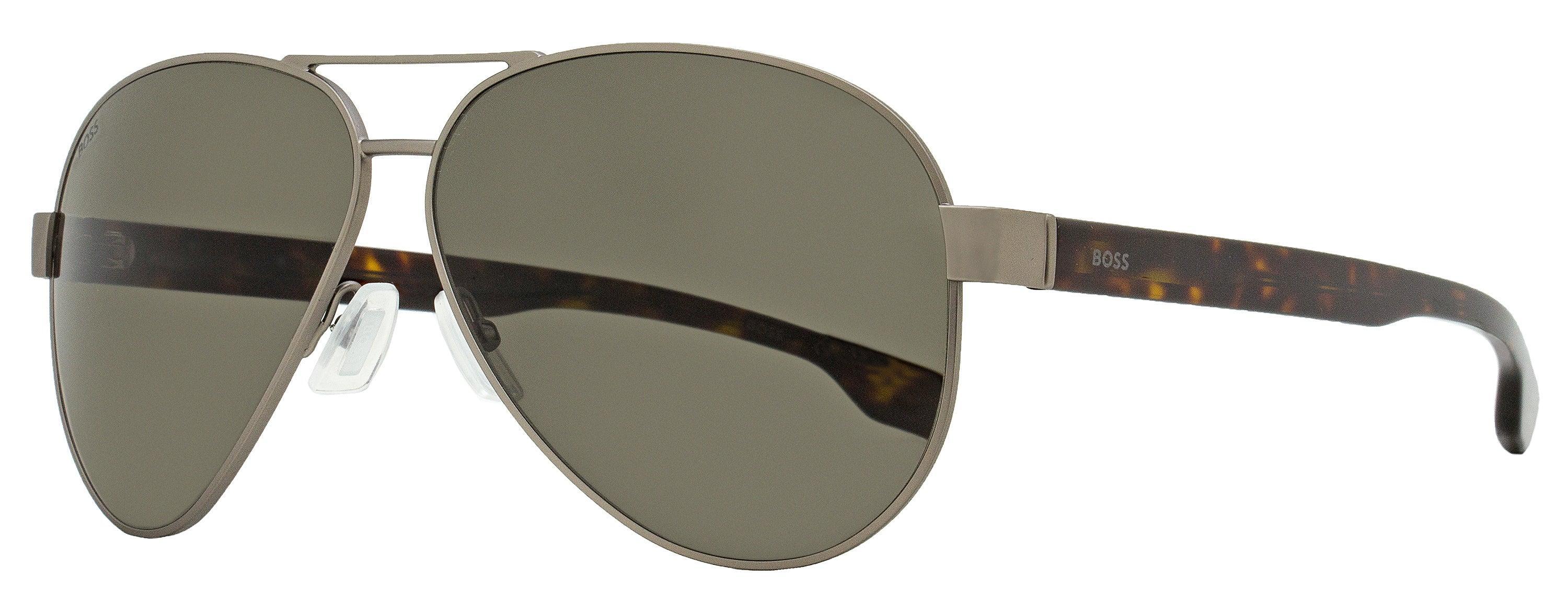 Boss Boss Pilot 1560/o/s Sunglasses Man Sunglasses Brown Size 63 Metal, Acetate In Silver Product Image