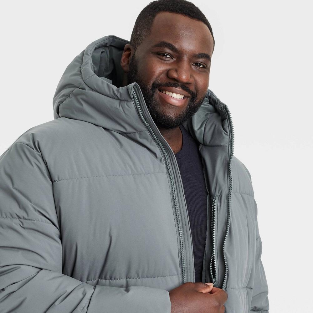 Men's Big Heavy Puffer Jacket - All In Motion™ Gray 2XL Product Image