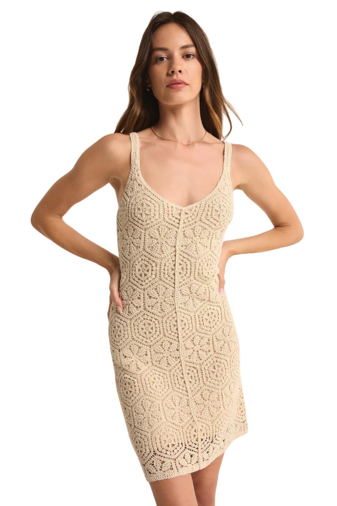 Allure Crochet Mini Dress Product Image