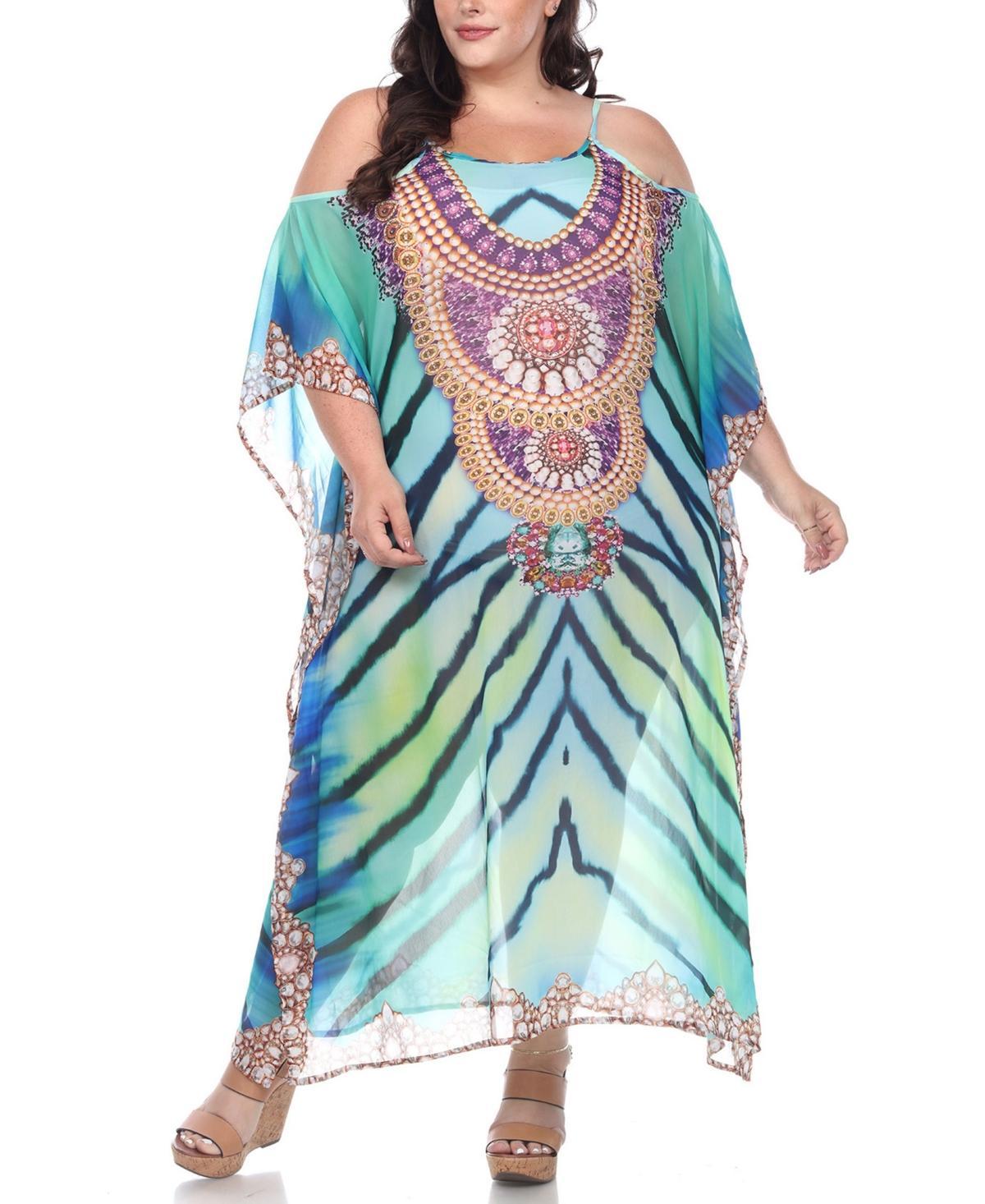 Plus Size Sheer Maxi Caftan Product Image