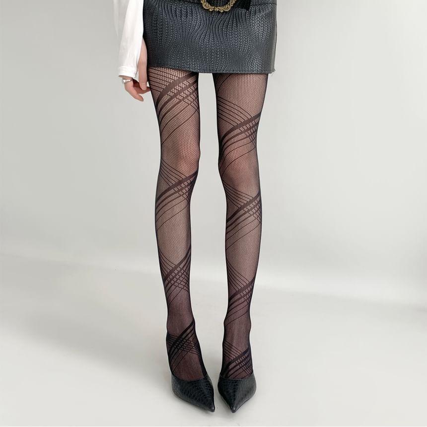 Patterned Fishnet Tights product image