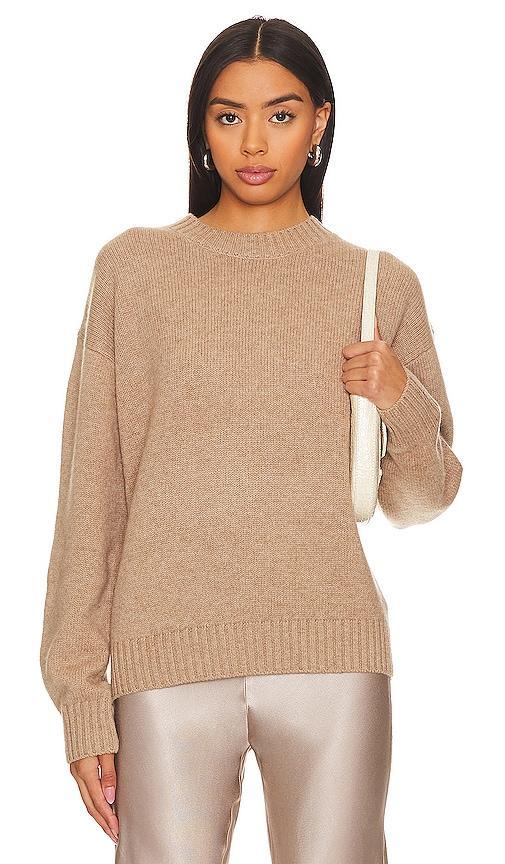 Rue Sophie Easy Crew Sweater in Beige. Size L, M. product image