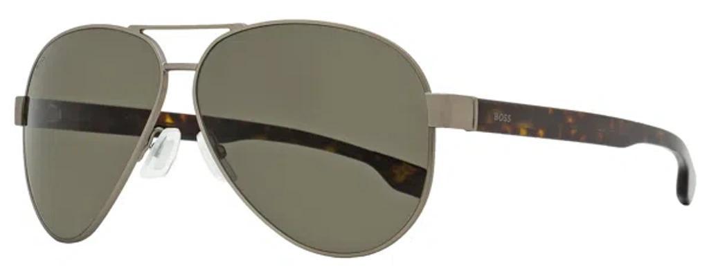 Boss Boss Pilot 1560/o/s Sunglasses Man Sunglasses Brown Size 63 Metal, Acetate In Silver Product Image