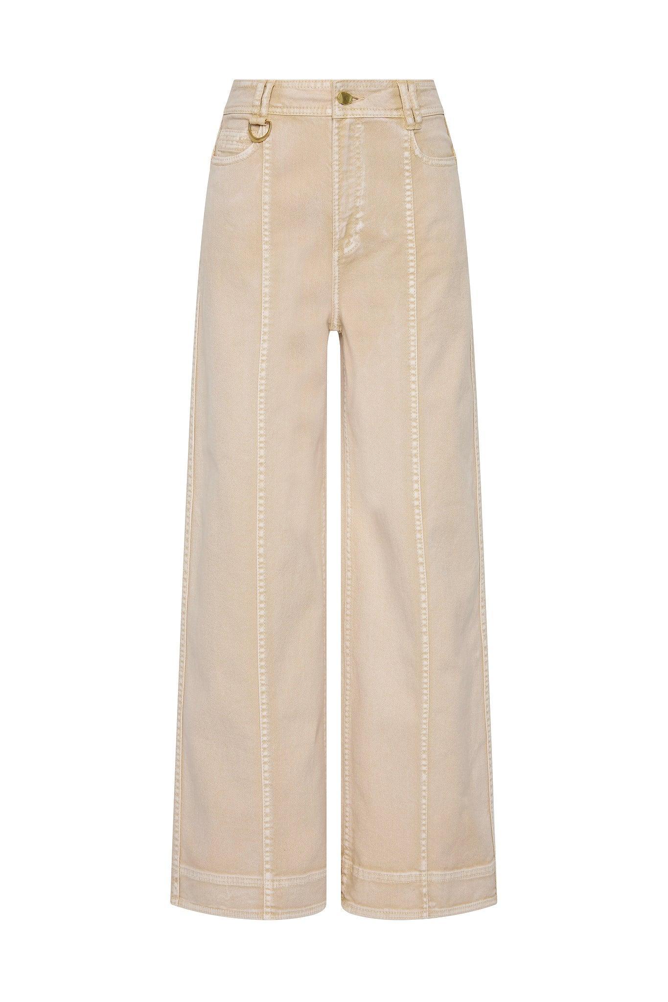 Kya Contrast Wide Leg Jeans Product Image