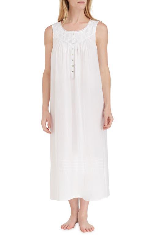 Eileen West Cotton Pintucked Lace Trim Ballet Nightgown Product Image