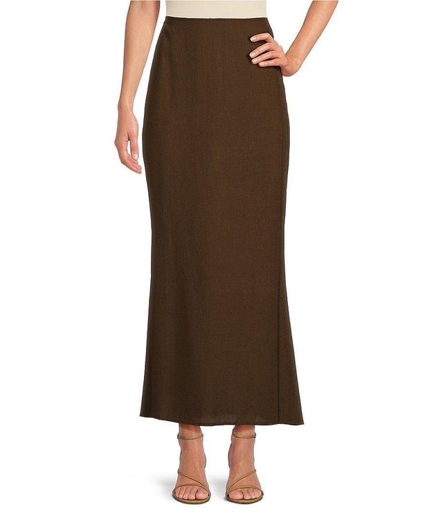 Sugarlips Mermaid Linen Blend Back Slit Coordinating Maxi Skirt Product Image