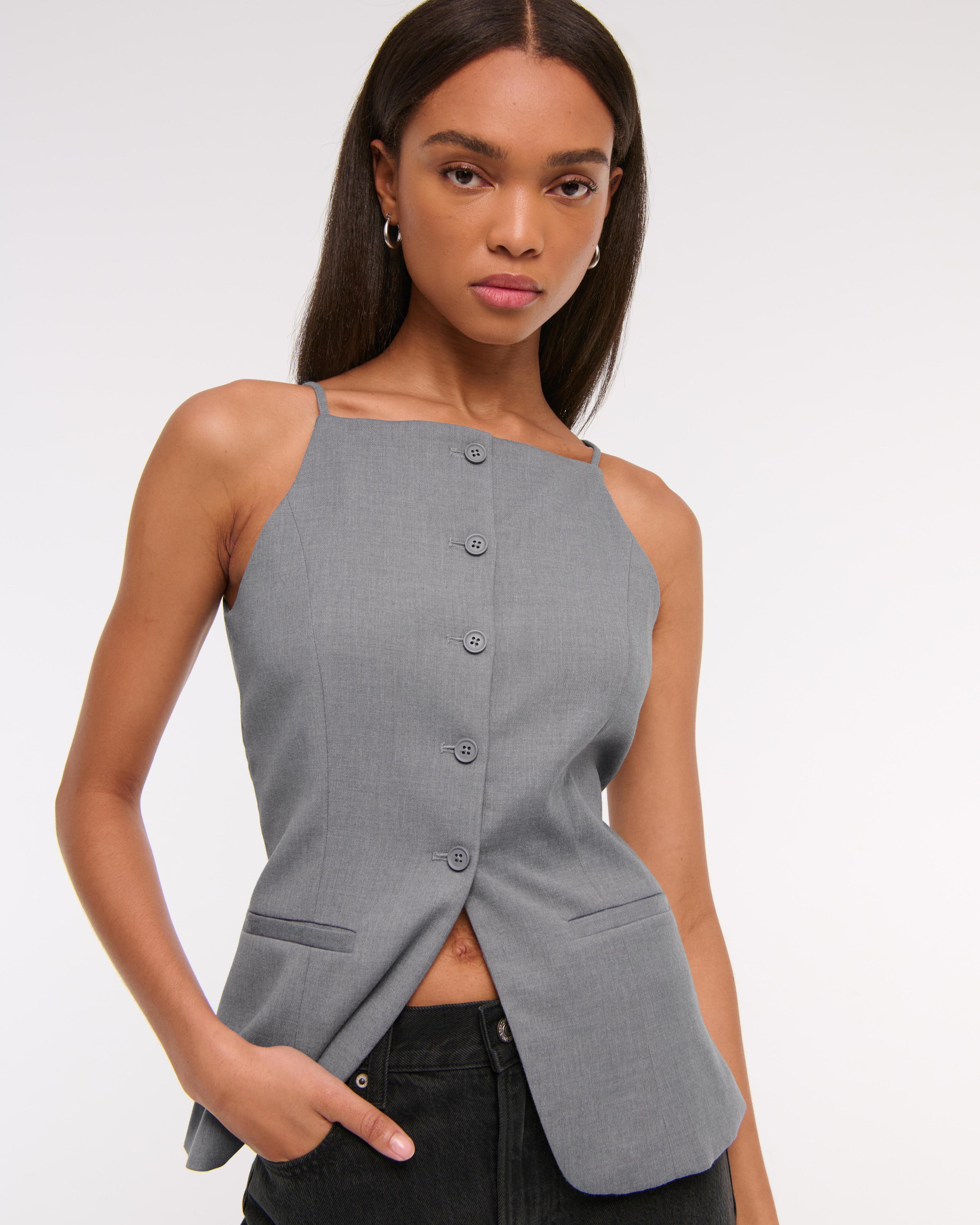 High-Neck Suiting Vest Product Image