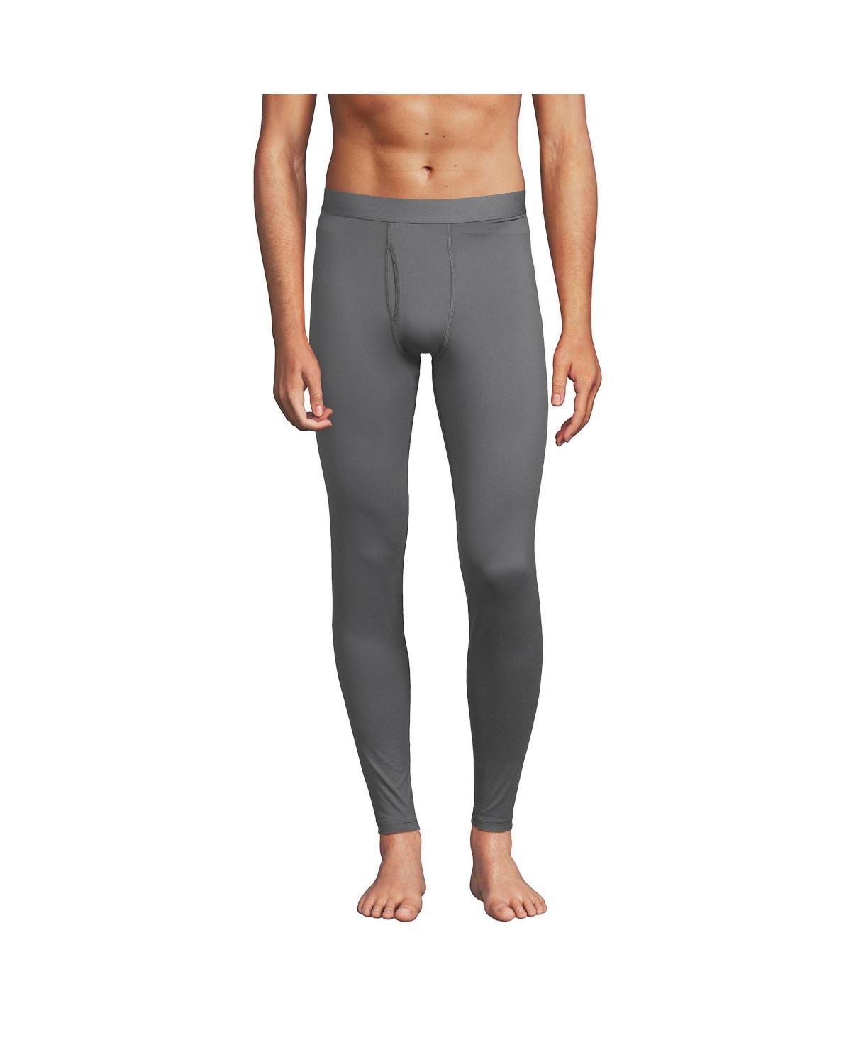 Mens Lands End Stretch Thermaskin Long Underwear Base Layer Pants Warm Grey Product Image