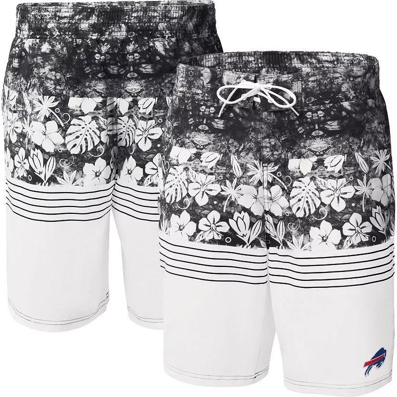 Men's G-III Sports by Carl Banks Black/White Las Vegas Raiders Ocean Tide Swim Trunks Product Image