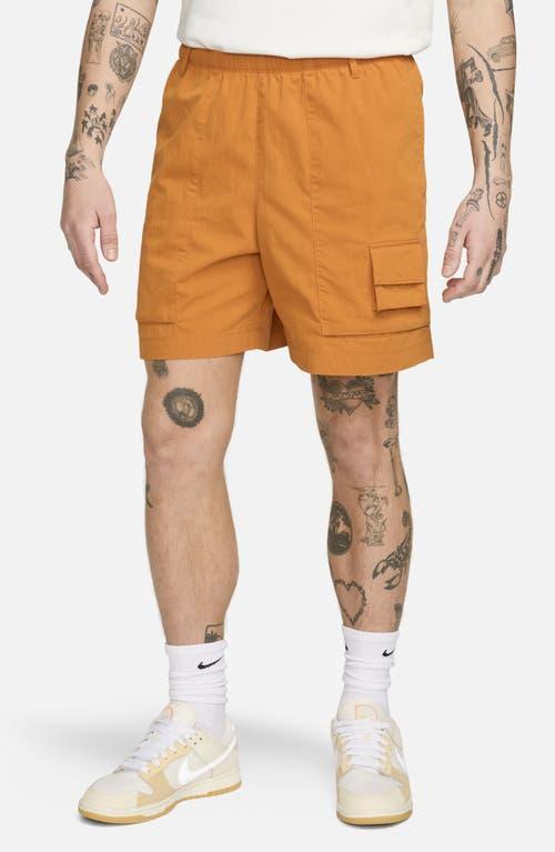 NIKE Life Drawstring Cargo Camp Shorts In Orange Product Image