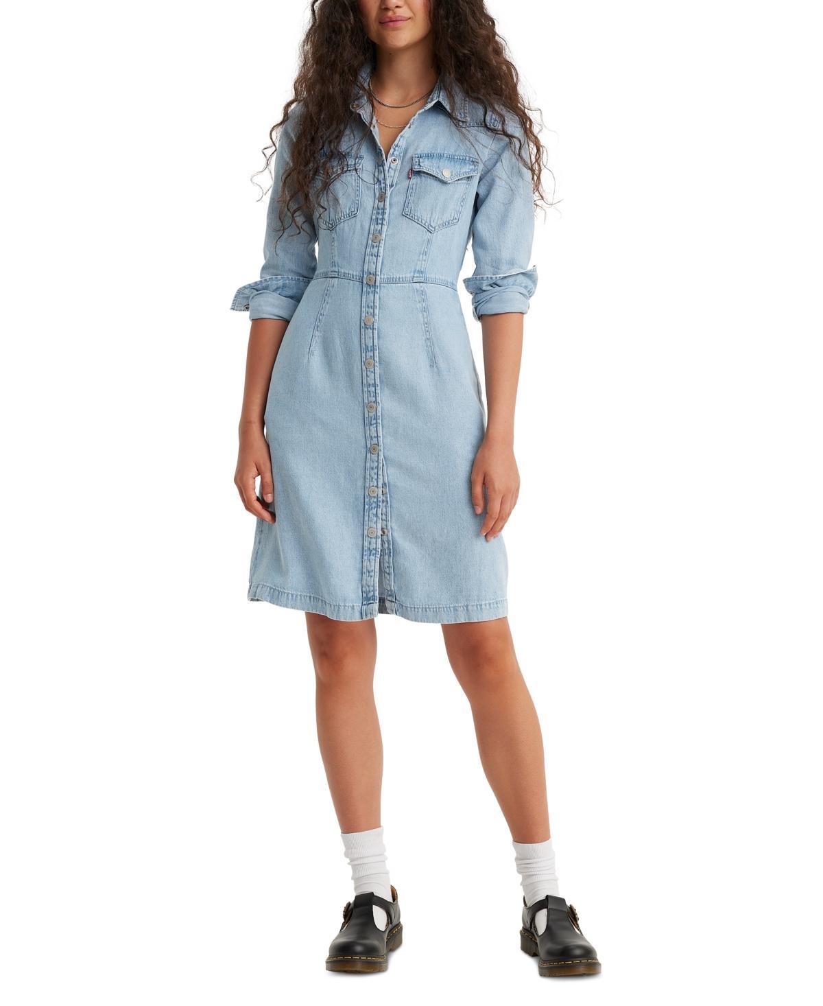 Women's Otto Western Button-Front Denim Dress Product Image