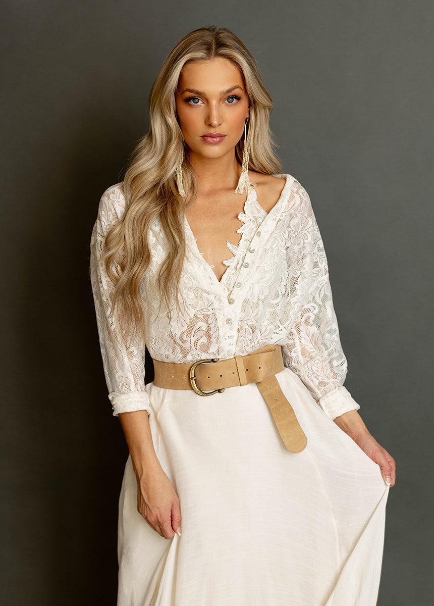 Caeley Top in Cream Product Image