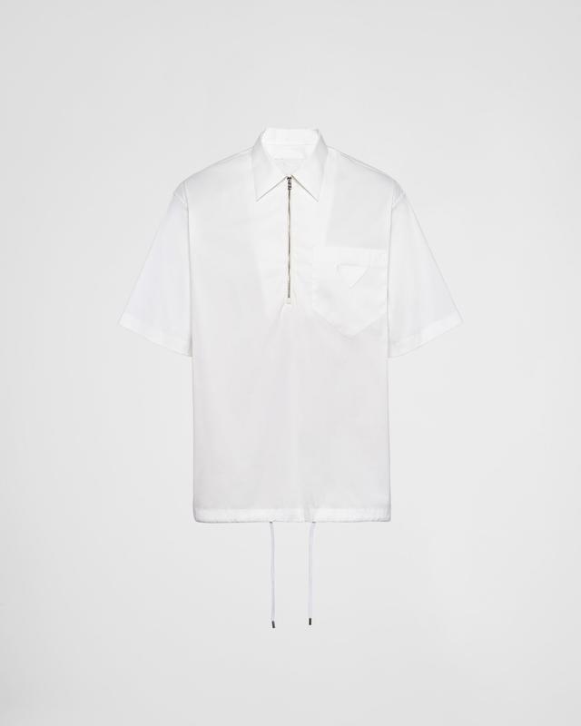 Short-sleeve stretch cotton shirt Product Image