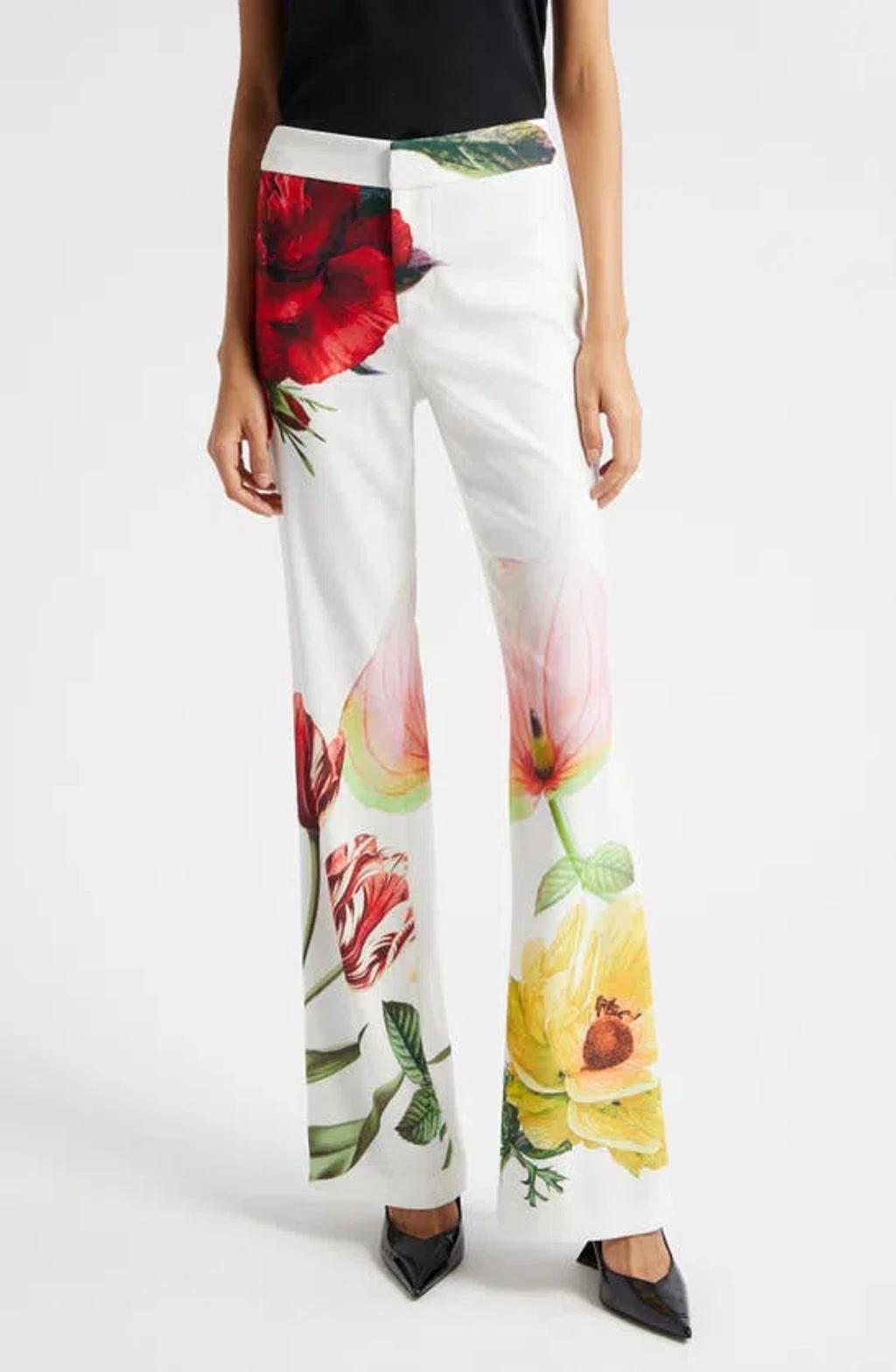 Womens Livi Floral Flared Trousers Product Image