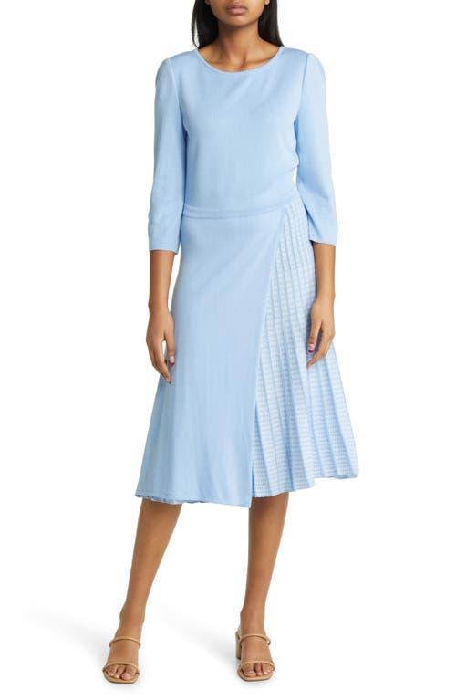 Womens Pleated Soft Knit Midi-Dress Product Image