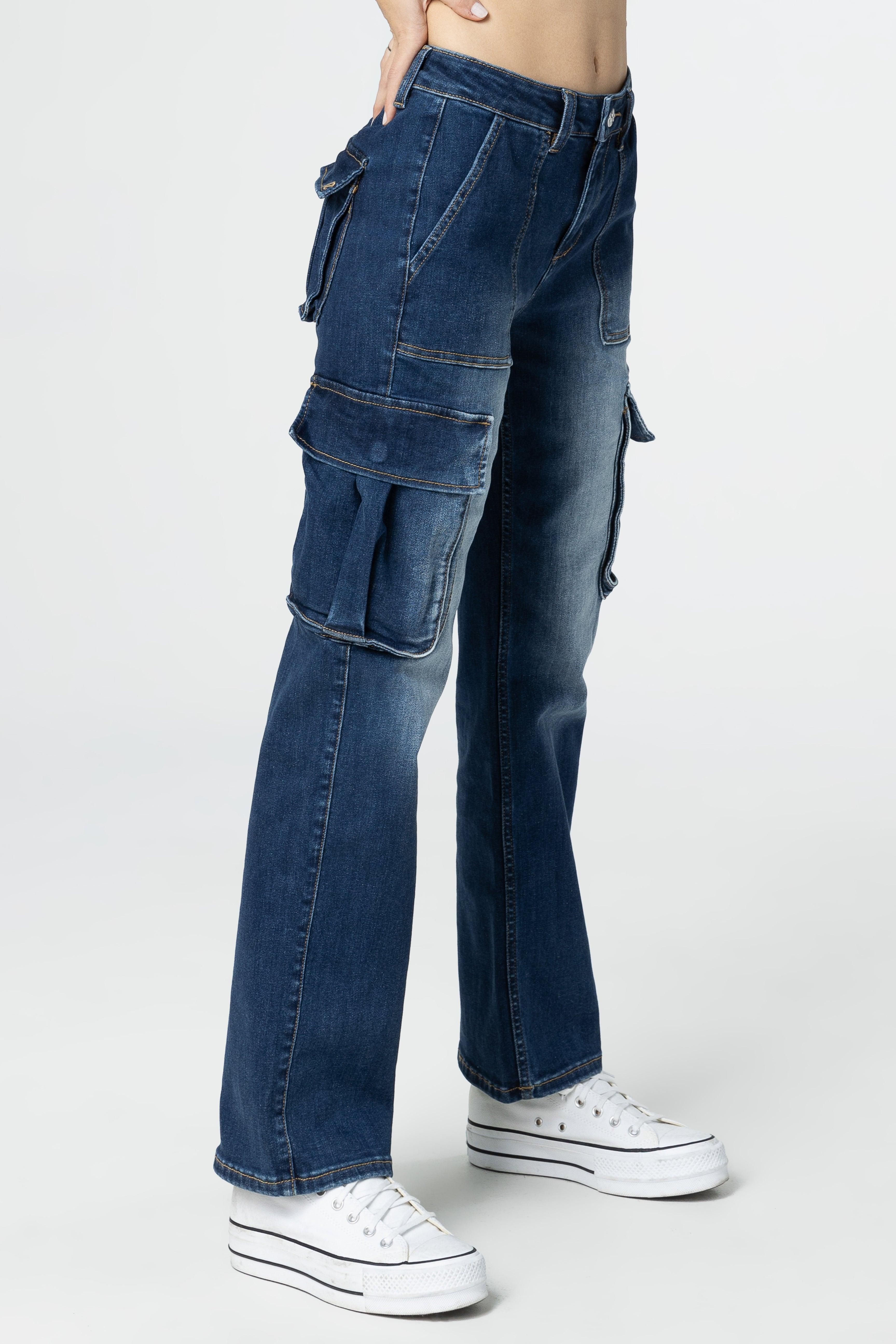 Denim Cargo Jeans Product Image