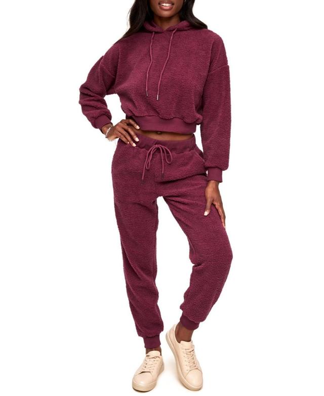 Dorothea Womens Sherpa Sweatshirt & Pant Loungewear Set Product Image