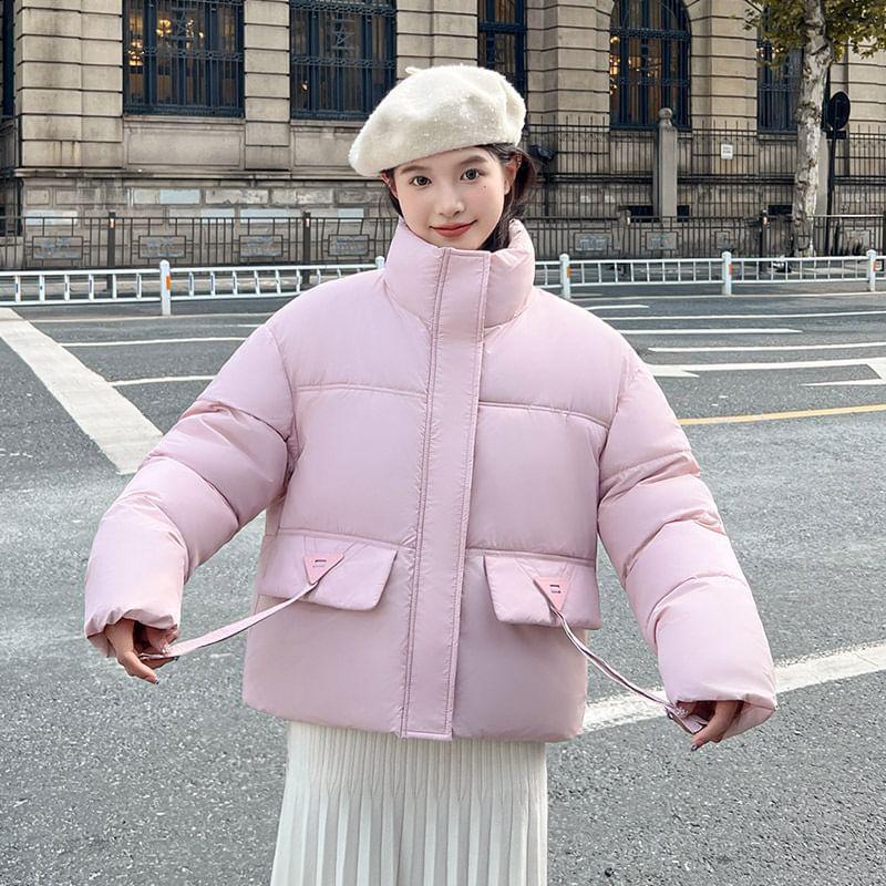 High Neck Zip-Up Puffer Jacket product image