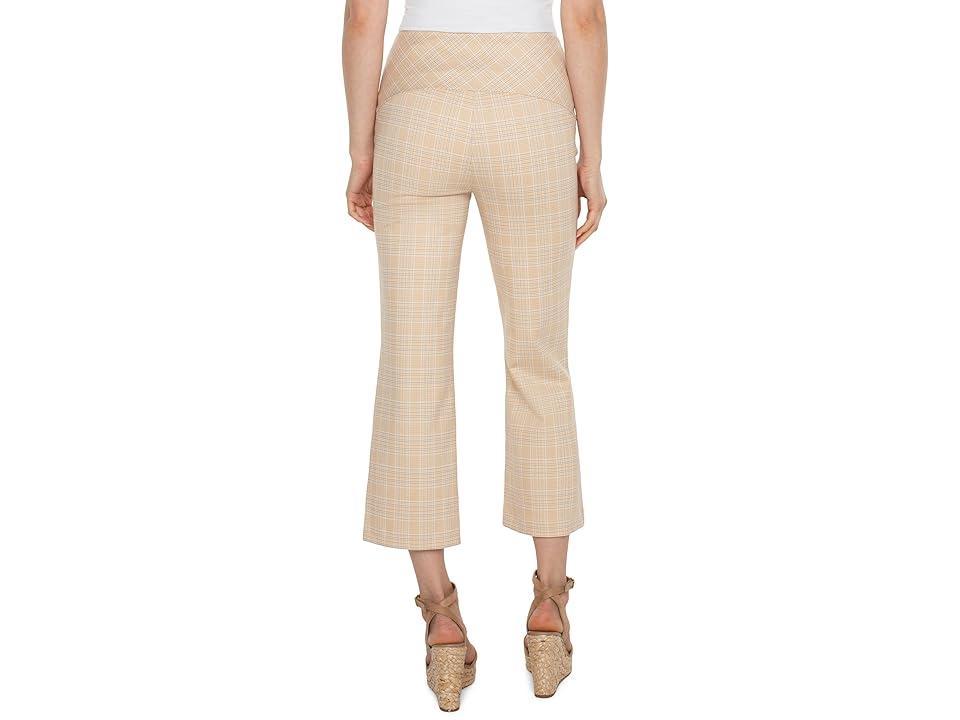 Liverpool Los Angeles Stella Plaid Crop Flare Ponte Pants Product Image