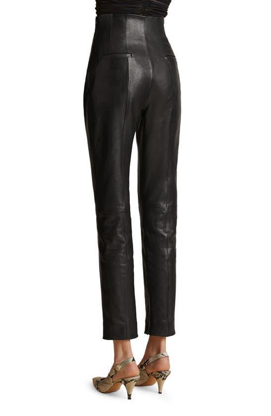 KHAITE Lenn High-rise Leather Pants In Black Product Image