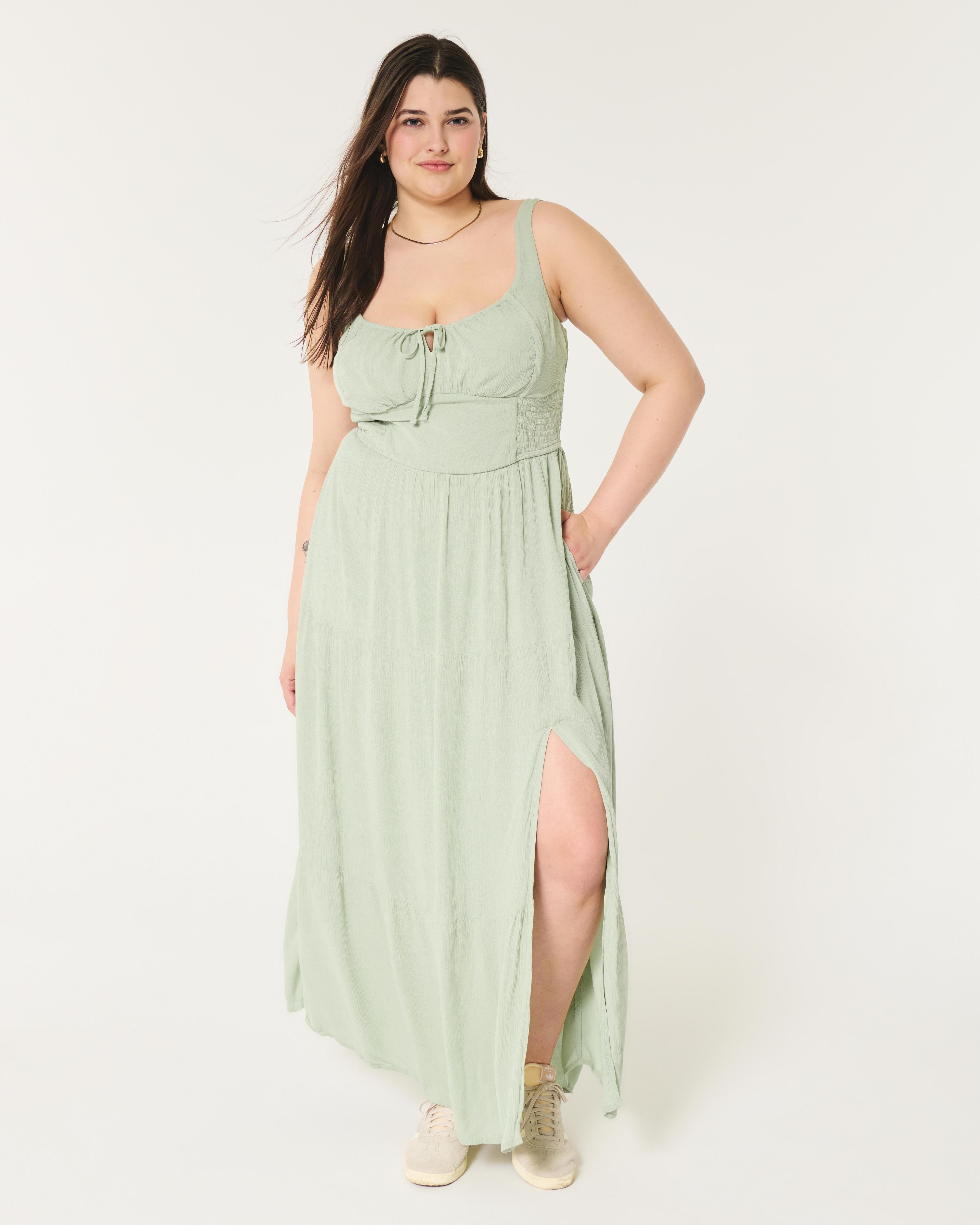 Hollister Sofia Side-Smocked Maxi Dress Product Image