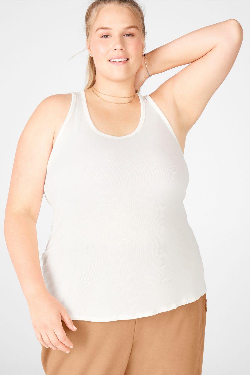 Fabletics Jess Racerback Tank Womens Tusk plus Size 4X Product Image